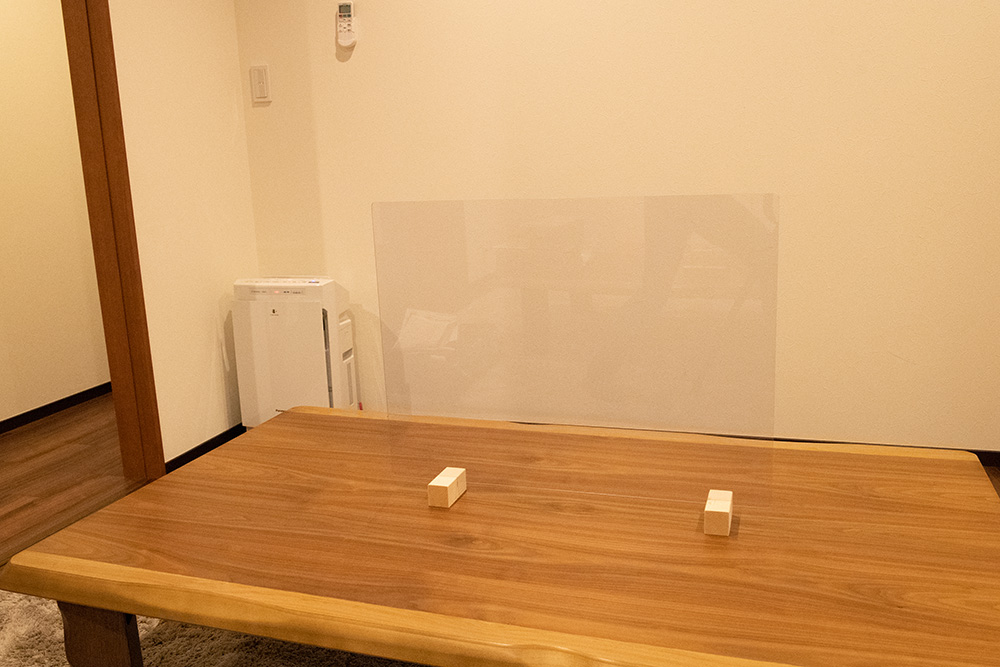 各部屋に空気清浄機を完備